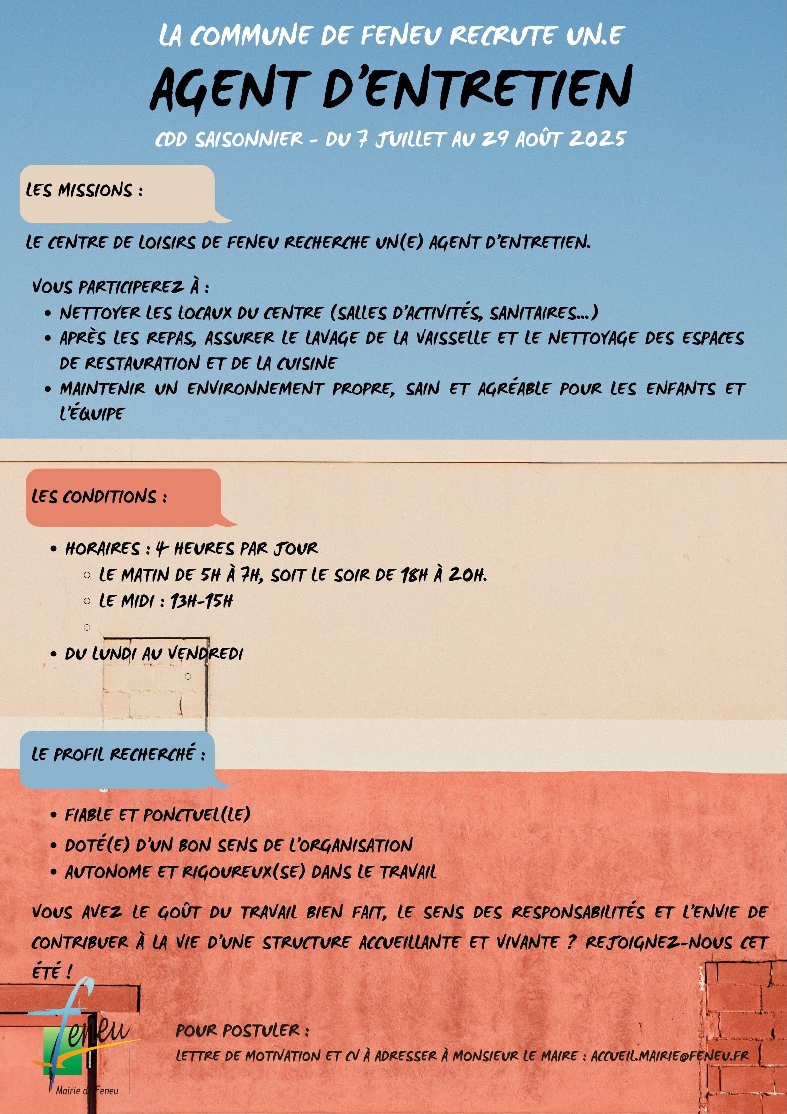 Agent d'entretien 2025